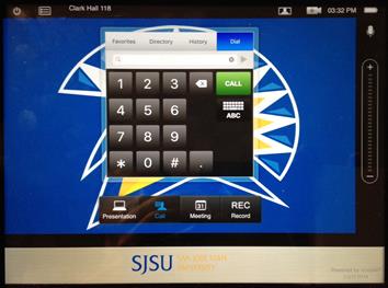 Zoom call dial pad panel