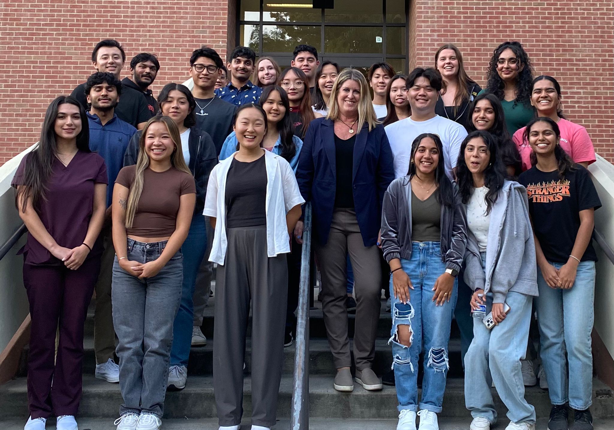 Students in front of BBC