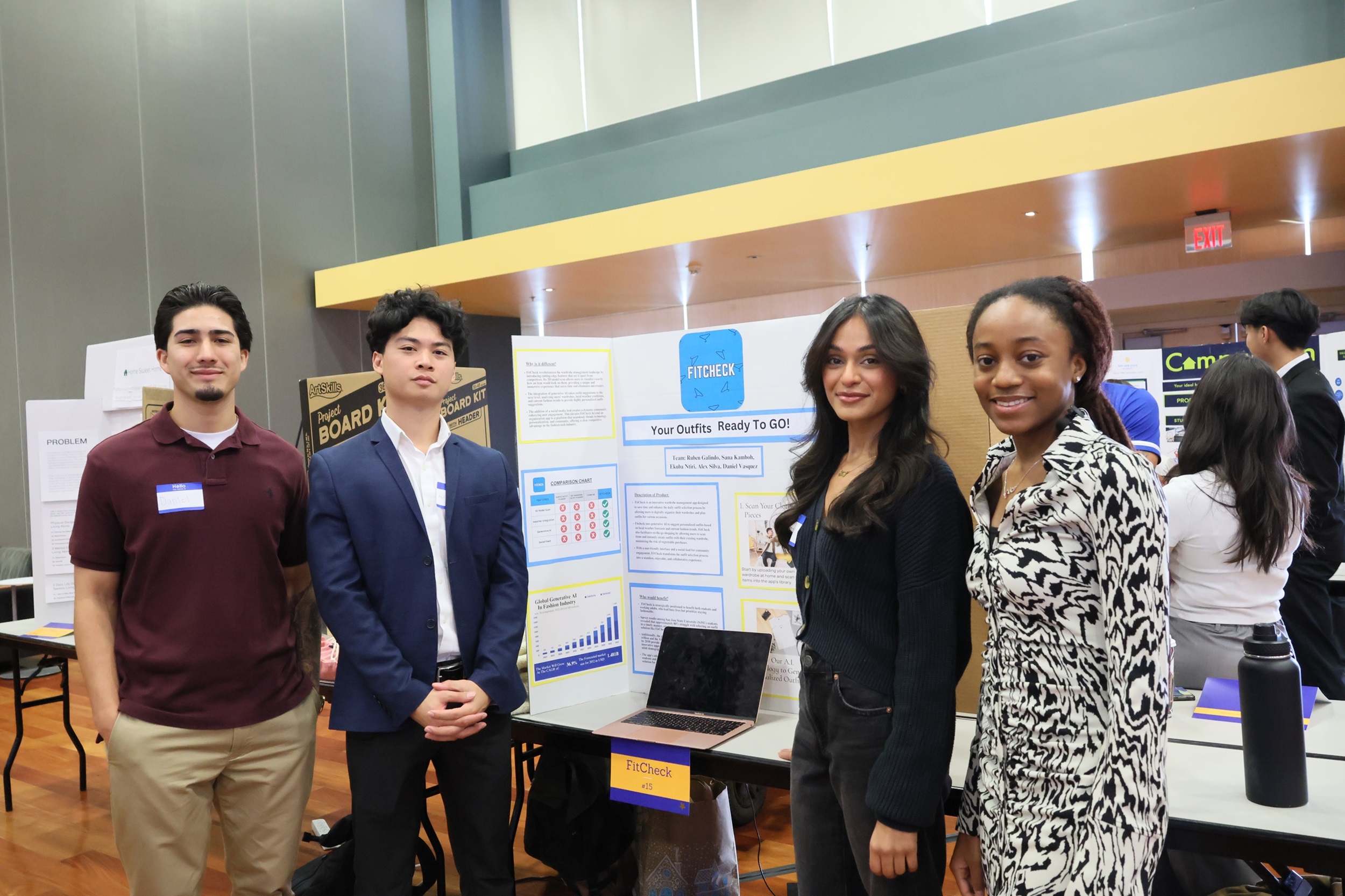 SJSU student, Ekuba Ntiri, along with her team.
