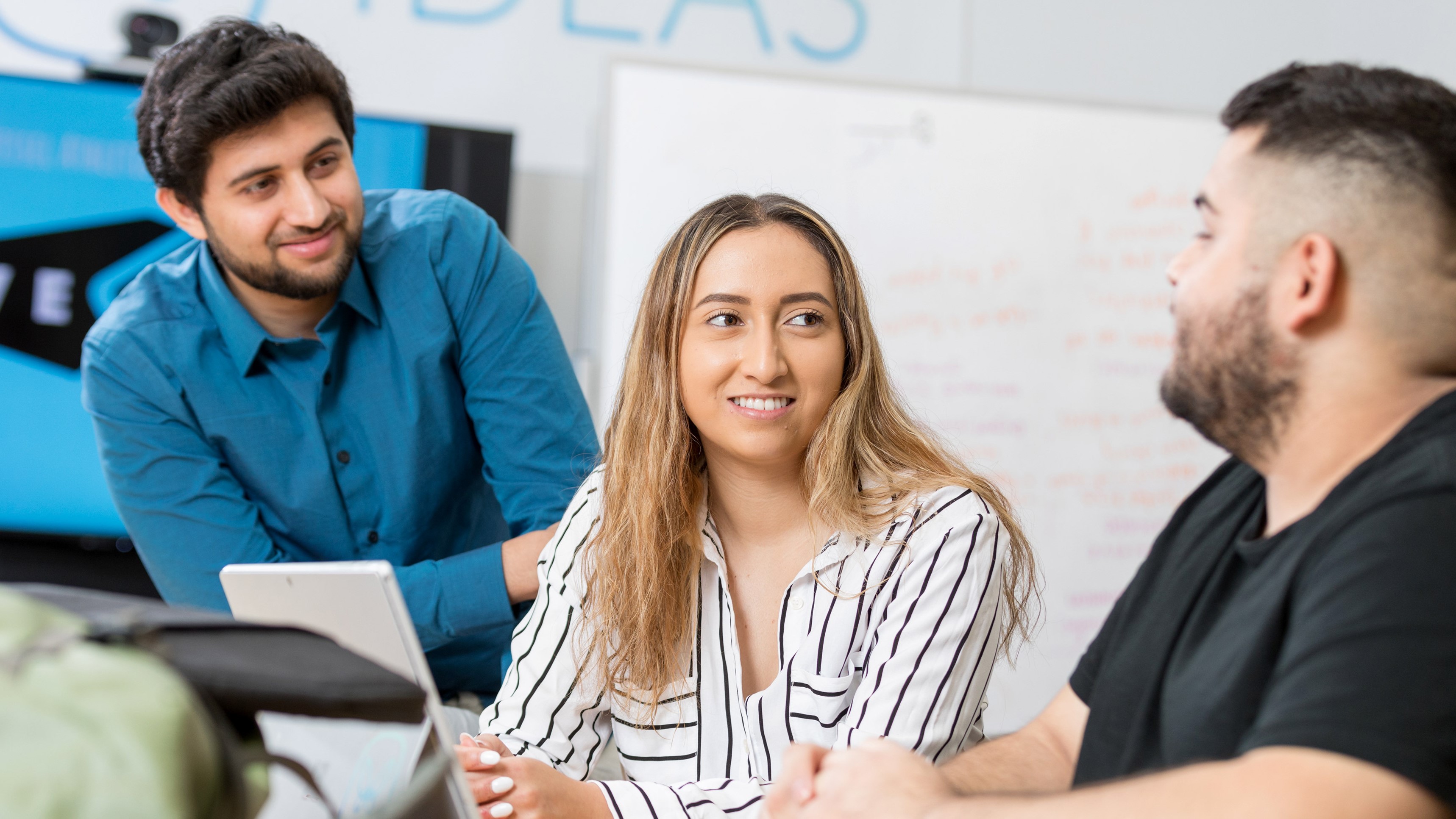 Student collaborating on a project.