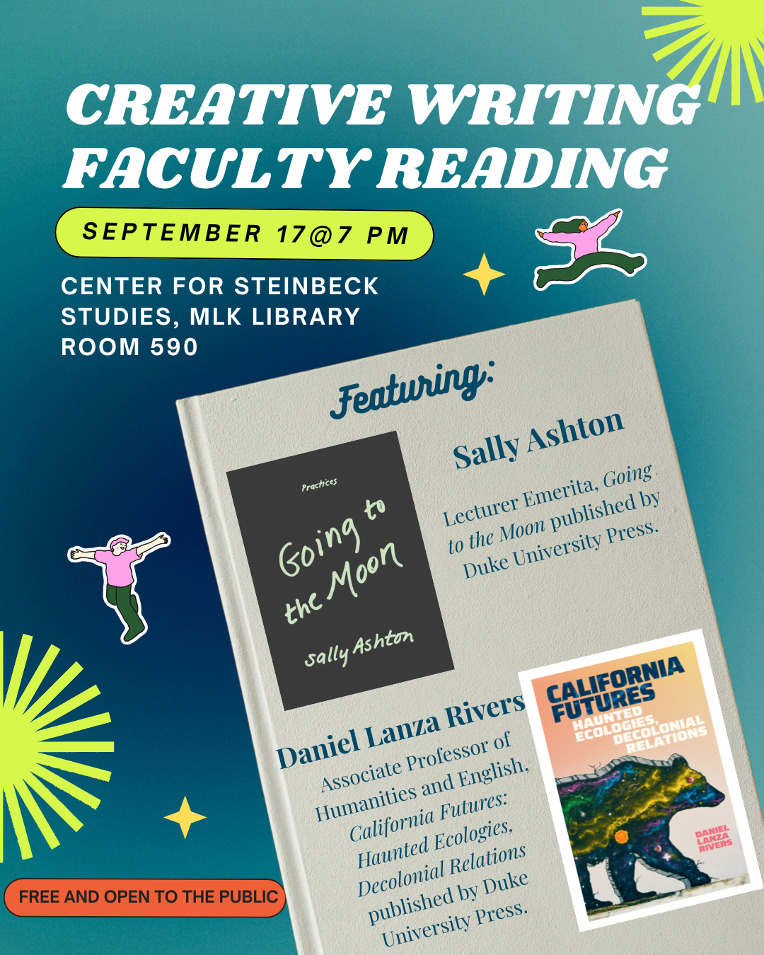 Creative Writing Faculty Reading flyer Creative Writing Faculty Reading flyer